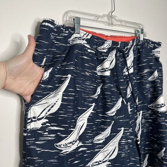 Nautica‎ Mens Swim Trunks 2TGL Sailboats Drawstring Pull On Mesh Liner Beach - Picture 7 of 12